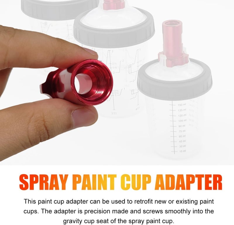 Yourkar Spray Gun Cup Adapter, M16 Durable Aluminum Female Spray Paint Gun Cup Adapter Replacement, Spray Gun Cup Adapter Pitch 1.5mm Fit for PRO-88 LT300 W400, Car Accessories - Image 4